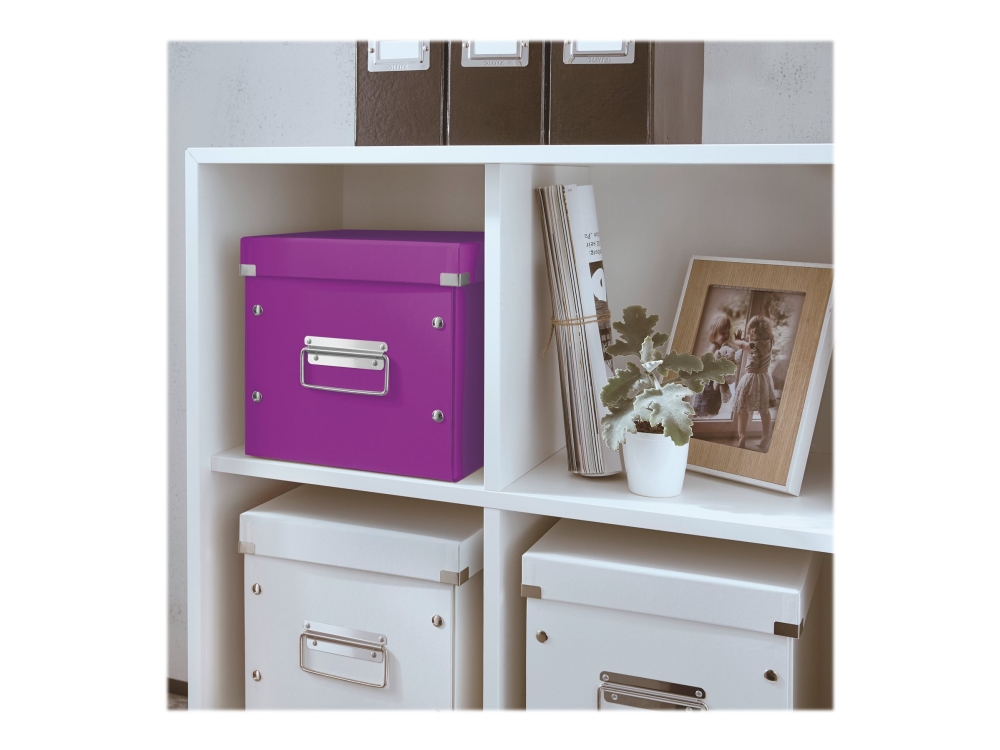 Opbevaringsboks Leitz Click & Store Wow Cube Medium Lilla