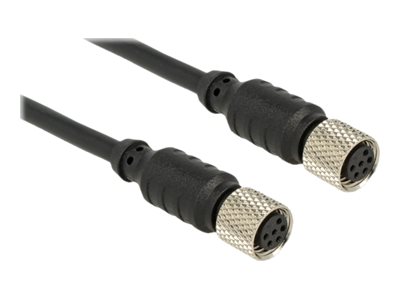 Delock 12689, 0,1 M, M8, M8, Weiblich/Weiblich, Schwarz, China
