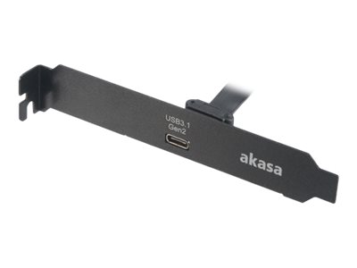Akasa Ak-Cbub37-50Bk - Usb-Panel - 20-Polige Usb 3.1 Anschlussdose An 24-Polige Usb-C (Buchse) - 50 Cm