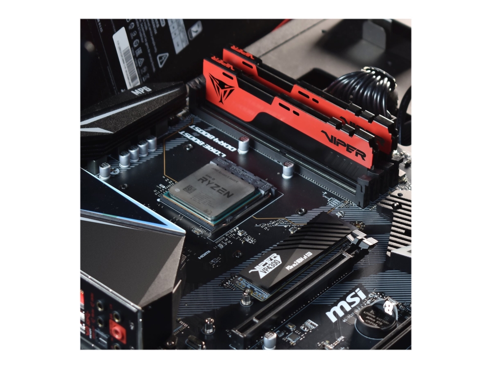 Patriot Memory Viper Elite Pve2464g320c8k, 64 Gb, 2 X 32 Gb, Ddr4, 3200 Mhz, 288-Pin Dimm, Schwarz, Rot