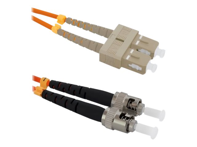 Qoltec - Patchkabel - Sc/Upc Multi-Mode (Han) Til St/Upc Multi-Mode (Han) - 5 M - Fiberoptik - Duplex - 50 / 125 My - Om2 - Halogenfri - Orange