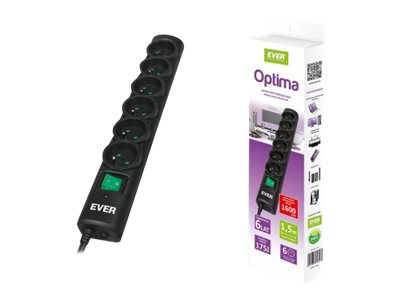 Ever Optima 1.5M, 175 J, 6 Ac-Ausgänge, 250 V, 50 Hz, 10 A, Schwarz