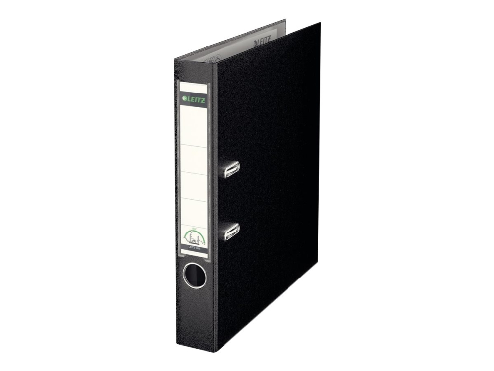 Leitz 180° Plastic Lever Arch File, A4, Kunststoff, Schwarz, Strukturierte Oberfläche, 350 Blätter, 80 G/M²