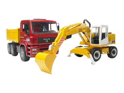 Bruder Man Tga Construction Truck With Liebherr Excavator, 3 Jahr(E), Abs Synthetik, Mehrfarbig