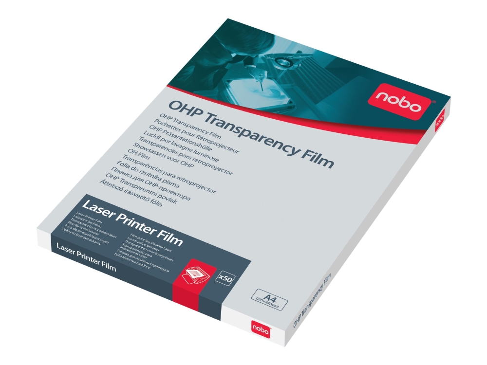 OHP Transparent Nobo A4 för laserskrivare 100 mikron - (50 st.) | Papper & Emballage - Specialpapper - Transparencies | GameStuff