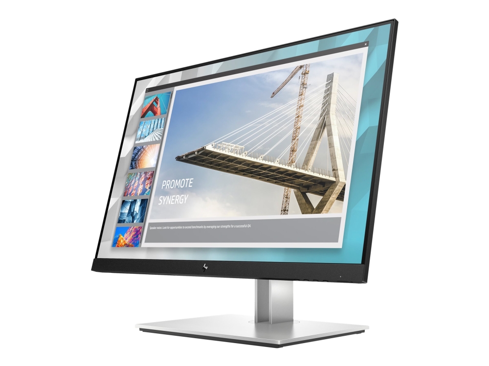Hp E24i G4 - E-Series - Led-Skærm - 24" - 1920 X 1200 Wuxga @ 60 Hz - Ips - 250 Cd/M² - 1000:1 - 5 Ms - Hdmi, Vga, Displayport - Sort