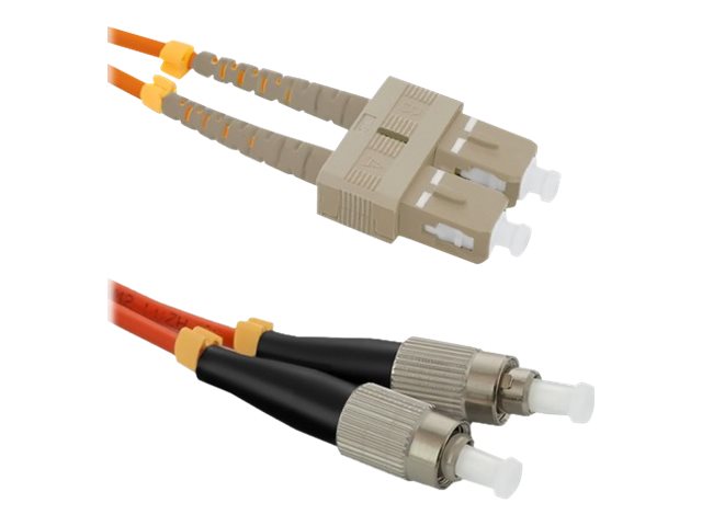 Qoltec - Patchkabel - Sc/Upc Multi-Mode (Han) Til Fc/Upc Multi-Modus (Han) - 5 M - Fiberoptik - Duplex - 50 / 125 My - Om2 - Halogenfri - Orange
