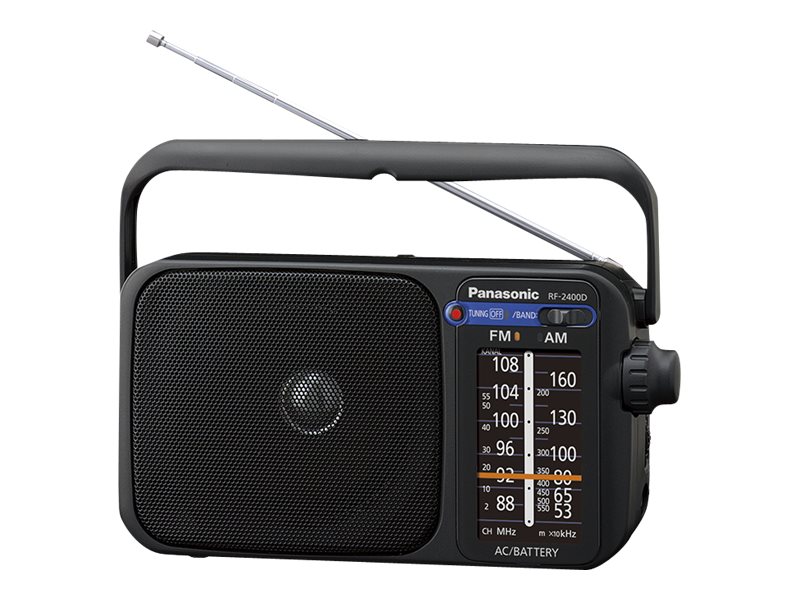 Panasonic RF-2400EG9-K, Bærbar, Analoginen, 87,5 - 108 Mhz, 520 - 1610 kHz, Lajittelu, Dreje