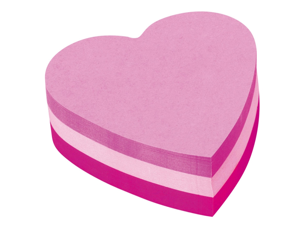 Notesblok Post-It Hjerteformet Pink Med 225 Blade