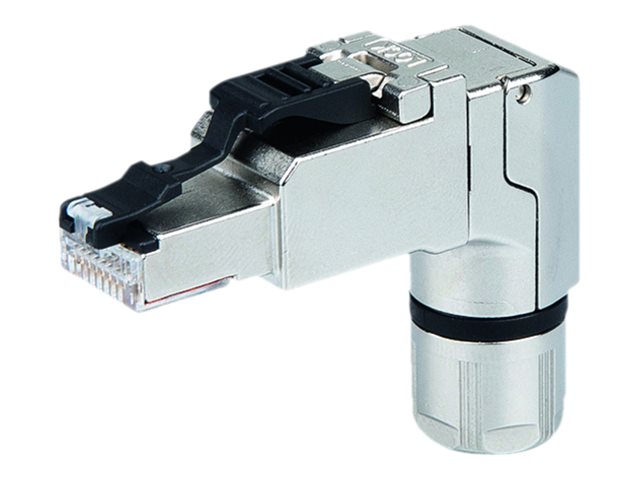 Telegärtner Datavoice Office Mfp8-4X90 - Netværk-Konnektor - Rj-45 (Han) - Afskærmet - Cat 6A - Ieee 802.3At - Vinklet, Knastfri