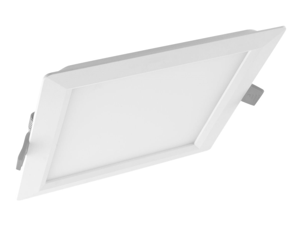 LEDVANCE DOWNLIGHT SLIM - Væg/loftslampe indlejret - LED - 18 W - varmt hvidt lys - 3000 K - kvadrat - hvid