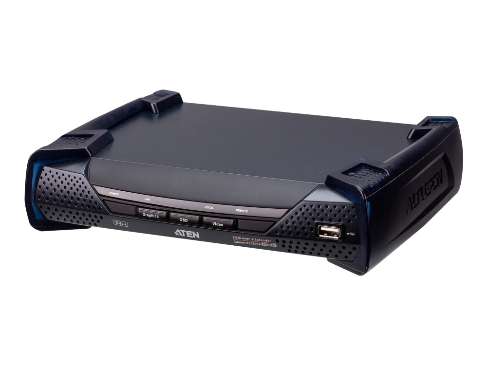 Aten Ke6900ar Dvi-I Single Display Kvm Over Ip Receiver - Kvm / Audio / Seriel / Usb Forlænger - Modtager - 1Gbe - Usb - 1000Base-X - Op Til 10 Km