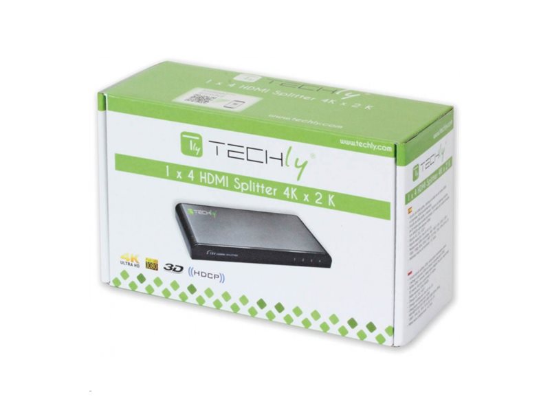 Techly 1 X 4 Hdmi Splitter 4K X 2K - Video-/Audiosplitter - 4 X Hdmi - Desktop