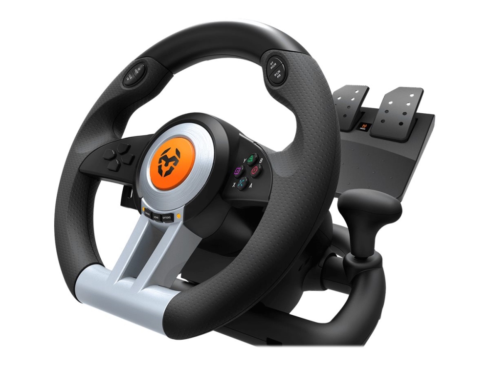 Krom K Wheel Ratt Och Pedaluppsattning Kabelansluten För Pc Sony Playstation 3 Microsoft Xbox One Sony Playstation 4