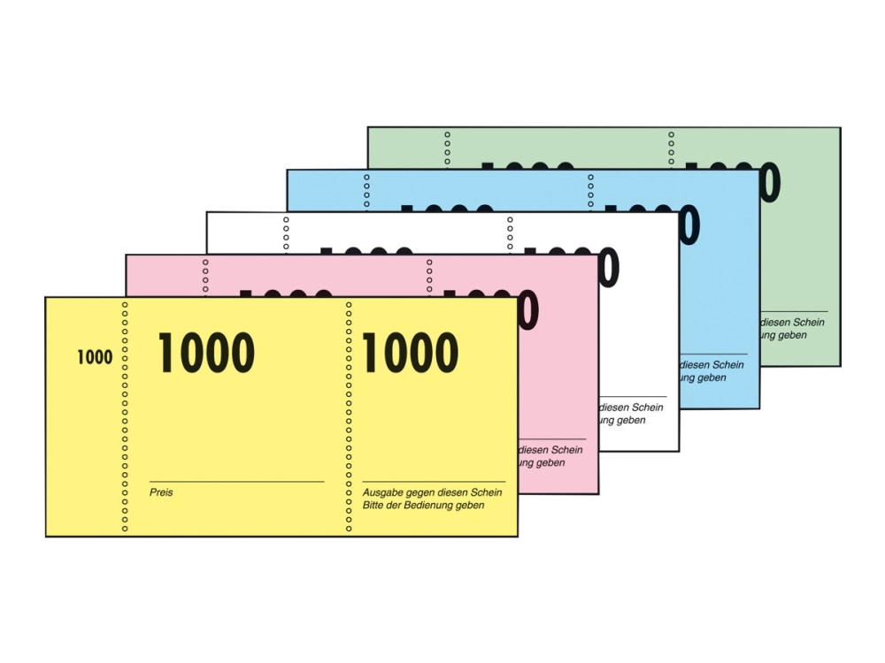 Sigel - Nummerblokke - 100 Ark - 105 X 50 Mm - Nummereret (Pakke Med 10)