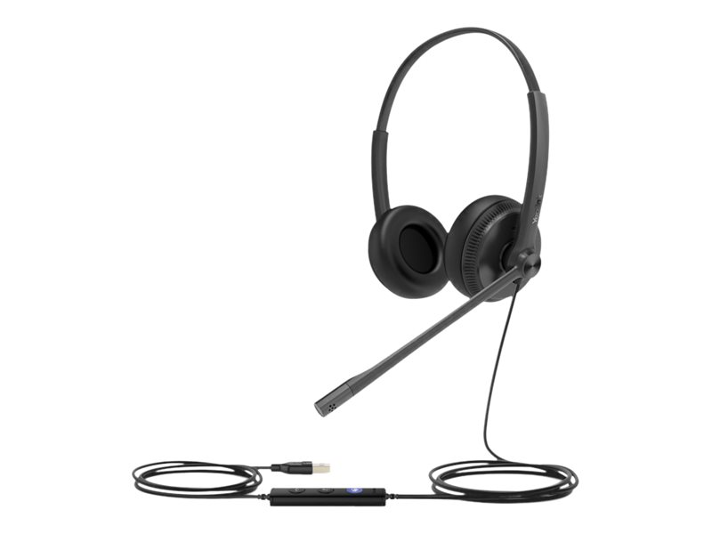 Yealink Uh34 Lite Dual - Headset - På Øret - Kablet - Usb - Sort - Uc-Certificeret - For Yealink Sip-T43, T46, T48, T53, T54, T57, Vp59, T58, Vp59