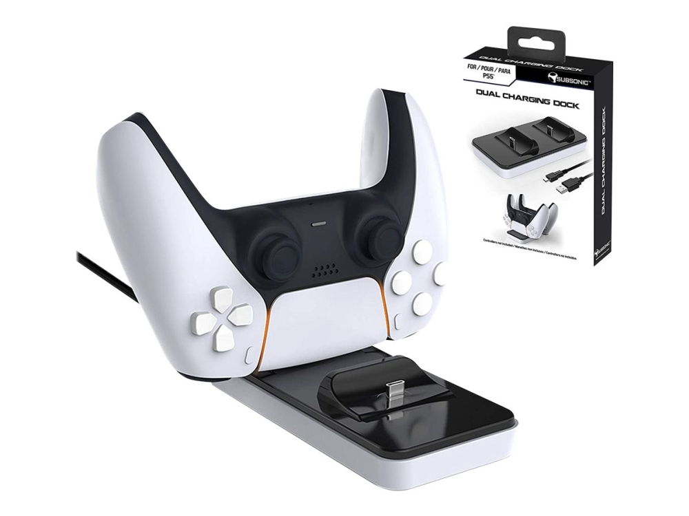 SuBsonic Dual Charging Dock - Opladningsstation - 2 output-stikforbindelser (2 x USB-C) - for Sony DualSense