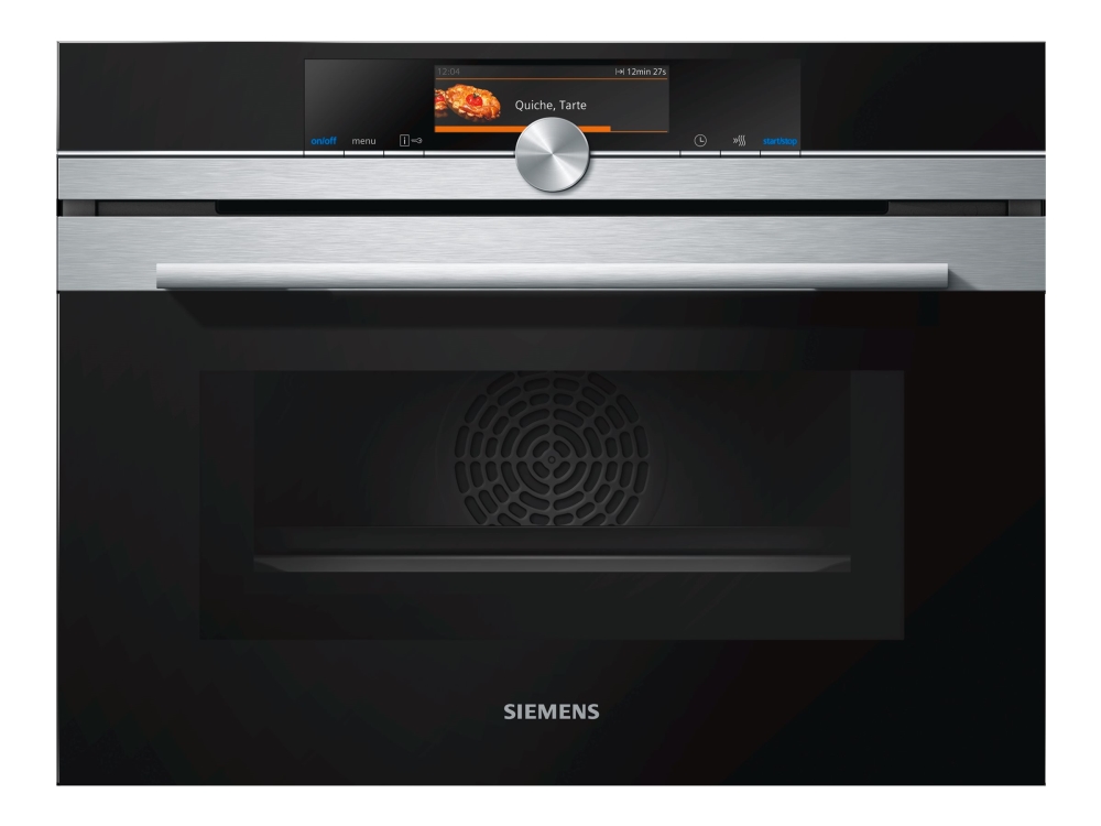 Siemens iQ700 CM678G4S1 - Kombinationsovn - til indbygning - niche - bredde: 56 cm - dybde: 55 cm - højde: 45 cm - med selv-rengøring - rustfrit stål