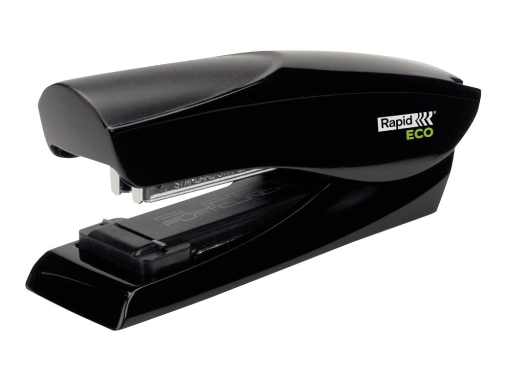 Rapid Eco Halfstrip Hæftemaskine, 25 Ark Super Flatclinch Sort