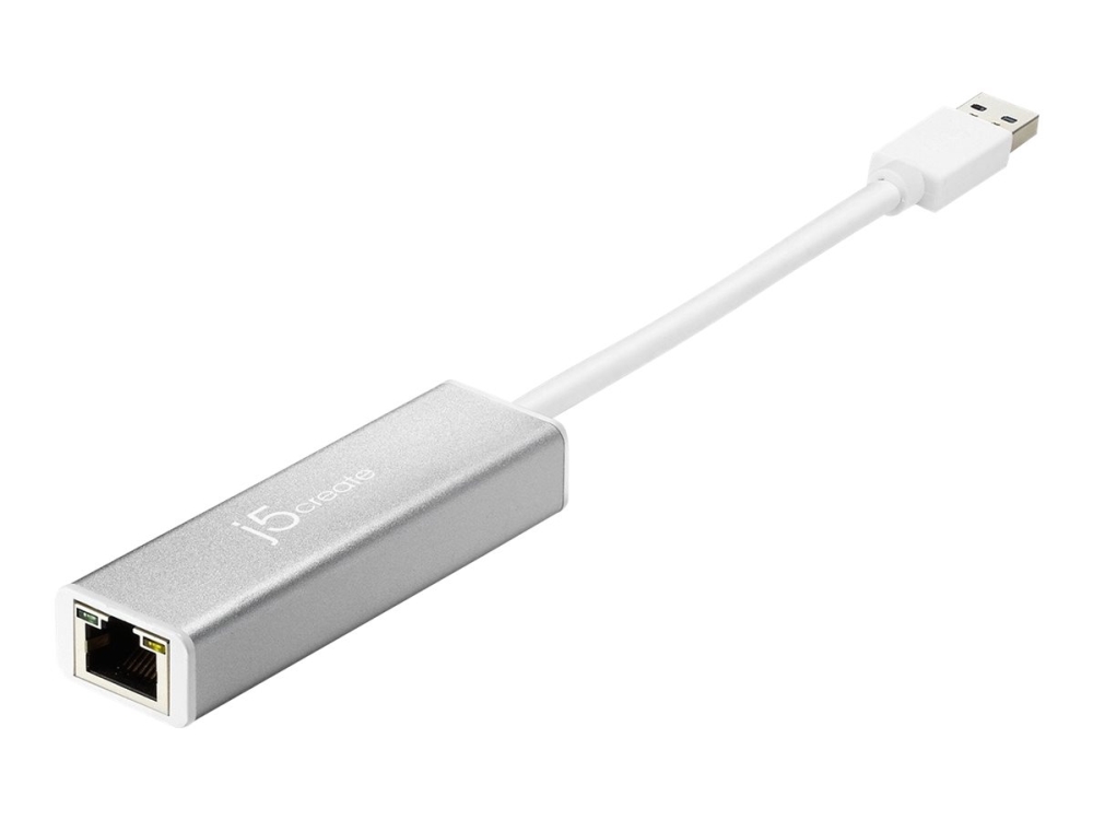 j5create JUE130 - Nätverksadapter - USB 3.0 - Gigabit Ethernet - aluminium | Datorer & Surfplattor - Bärbara tillbehör - Port Replicator och dockning | GameStuff