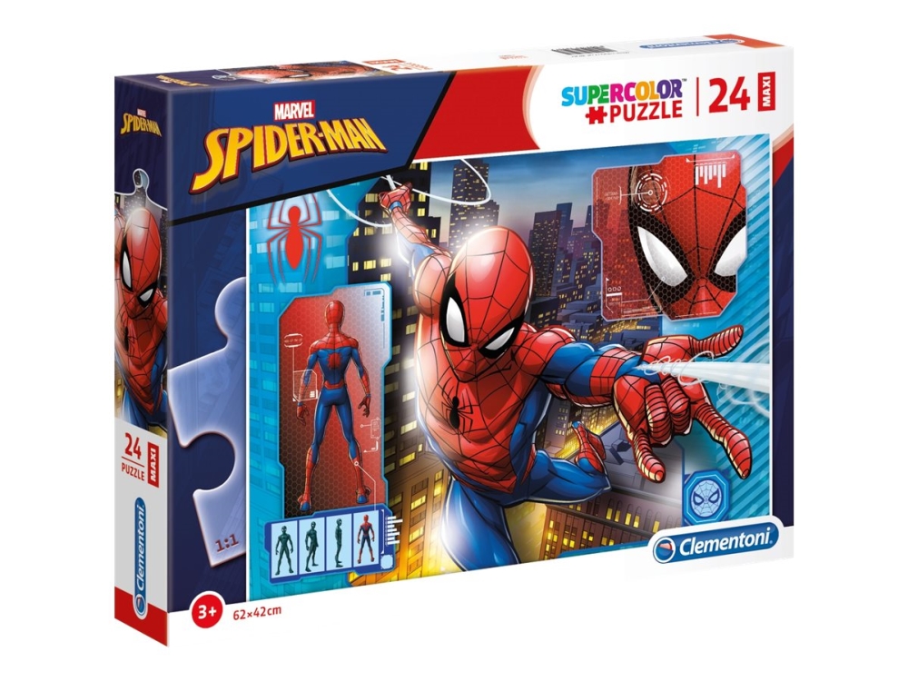 Clementoni Supercolor Maxi - Marvel Spider-Man - Puslespil - 24 Stykker