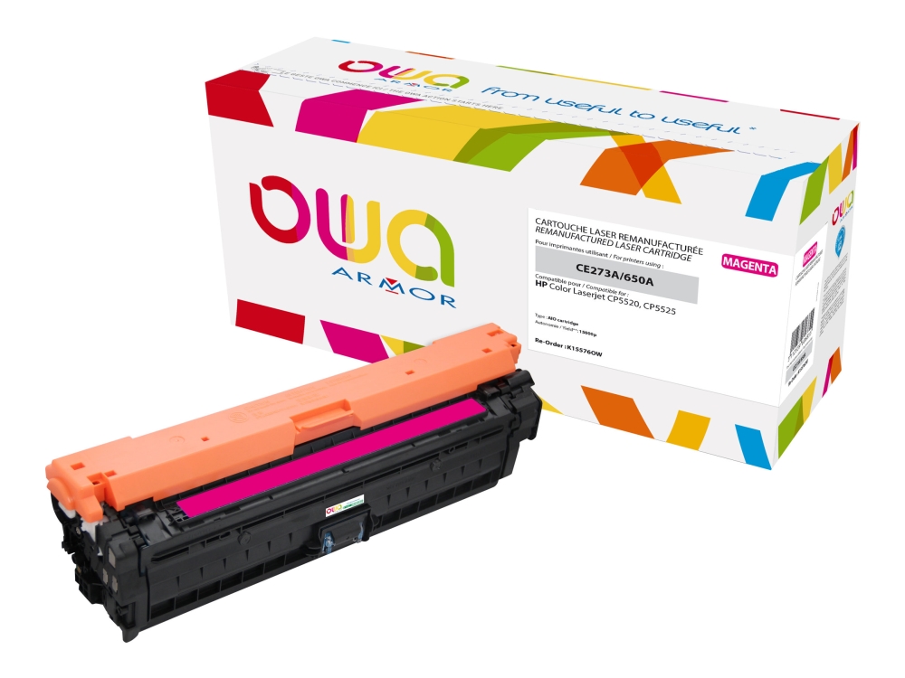 Owa - Magenta - Kompatibel - Tonerpatron (Alternativ Til: Hp Ce273a) - For Hp Color Laserjet Enterprise Cp5520, Cp5525, M750