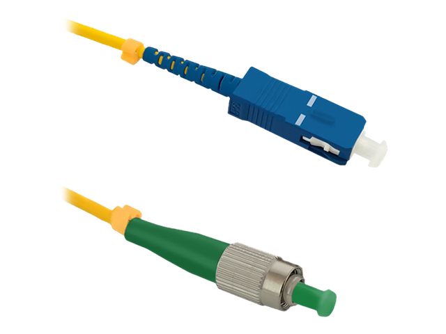 Qoltec Simplex - Patchkabel - Fc/Apc Enkelttilstand (Han) Bis Sc/Upc Enkelttilstand (Han) - 15 M. - Fiberoptik - Simplex - 9 / 125 Micron - G.652D -