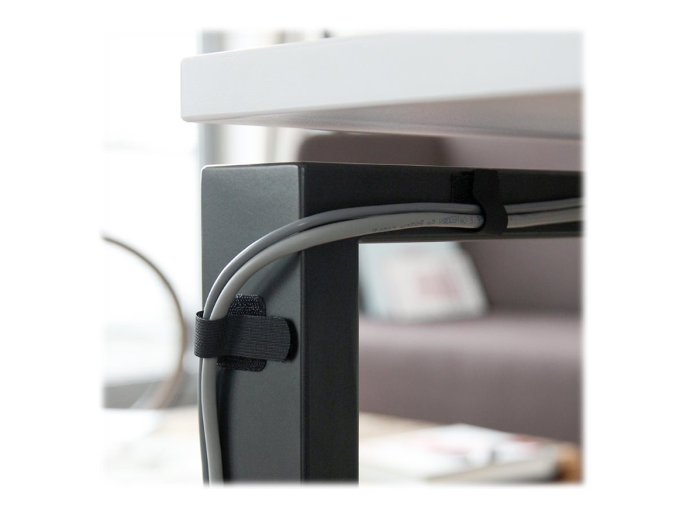 Ltc Wall Straps - Kabelhalter - Aufputzmontage, Wandmontage - 9 Cm - Schwarz (10Er-Pack)