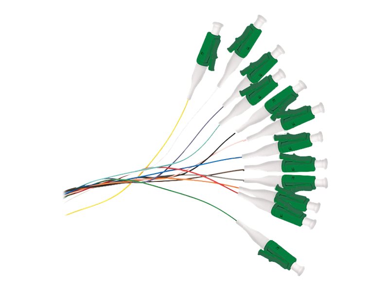 Qoltec 12 X Lc/Apc Glasfaserkabel 2 M G652d
