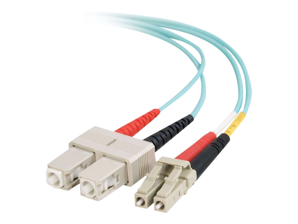 C2g Lc-Sc 10Gb 50/125 Om3 Duplex Multimode Pvc Fiber Optic Cable (Lszh) - Netværkskabel - Sc Multimode (Han) Til Lc Multimode (Han) - 2 M - 2 M. - Fi