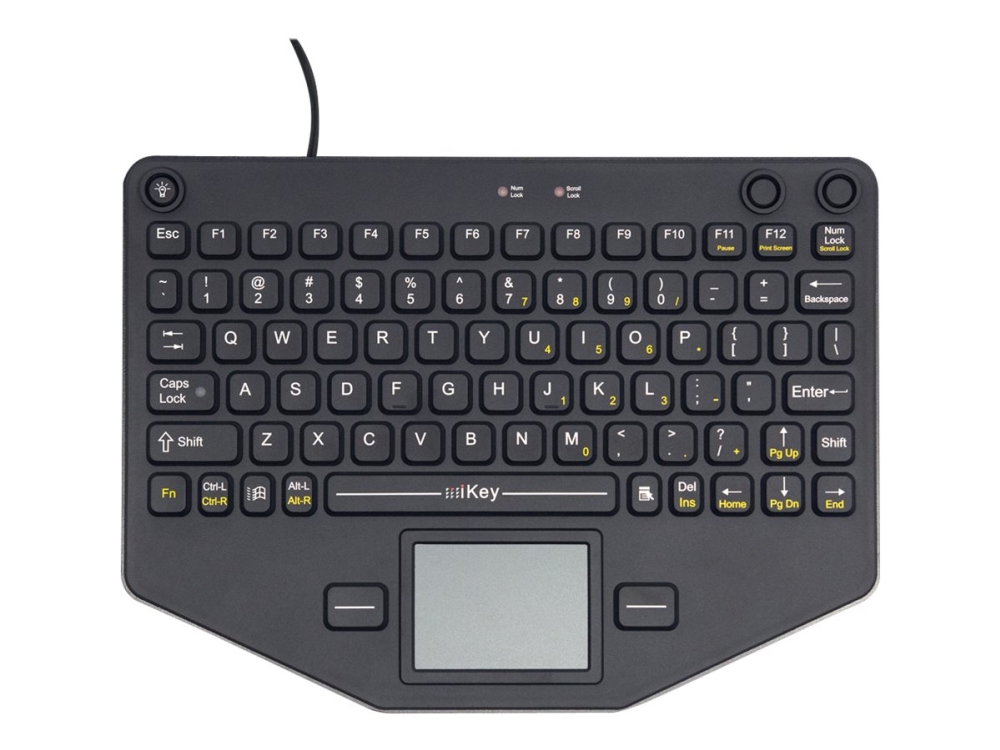Ikey Sl-80-Tp - Tastatur - Med Touchpad, Museknapper - Bagbelyst - Usb - Usa