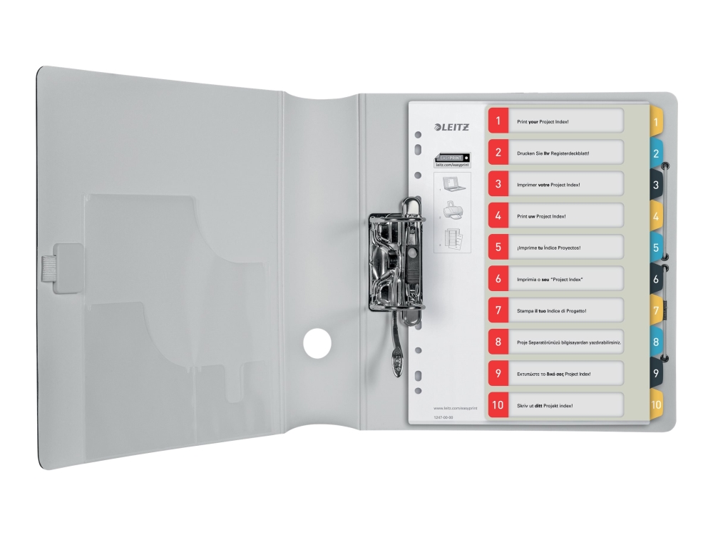 Leitz Cosy 1-10 Printable Index - Polypropylen (PP) - 300 mikroner - 1 ark indekskort