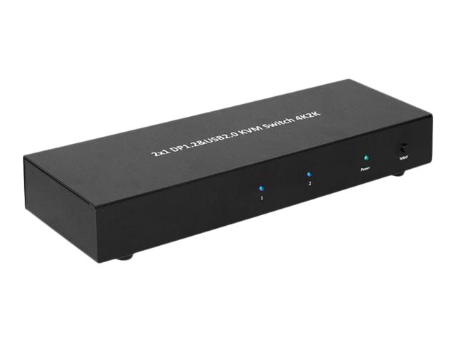 Microconnect 2X1 Dp&Usb Kvm Switch - Kvm / Audio / Usb Switch - 2 X Displayport / Audio / Usb - 1 Lokalbruger - Desktop