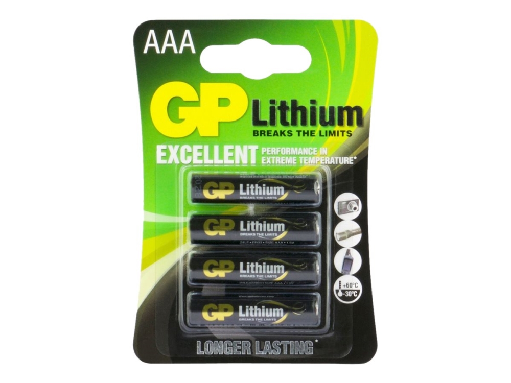 GP Primary Lithium 24LF - Batteri 4 x AA-typ - Li-FeS2 | EL Artiklar - Batteri - AAA-batterier | GameStuff
