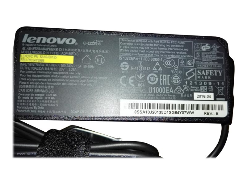 Delta Adp-65Fd B - Netzteil - Ac 100-240 V - 65 Watt - Fru - Für C20-30 Ideacentre 310-15 310S-08 620S-03 S200 Thinkcentre M715q (2Nd Gen) M71x M910