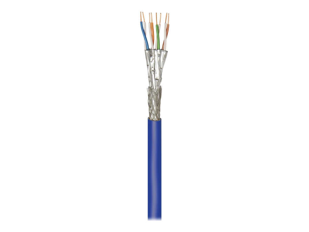 Wentronic Goobaycat.7 Rohkabela+ Netzwerkkabel, S/Ftp (Pimf), Blau, 500 M - Cu, Awg 22/1 (Solid), Lszh (91895)