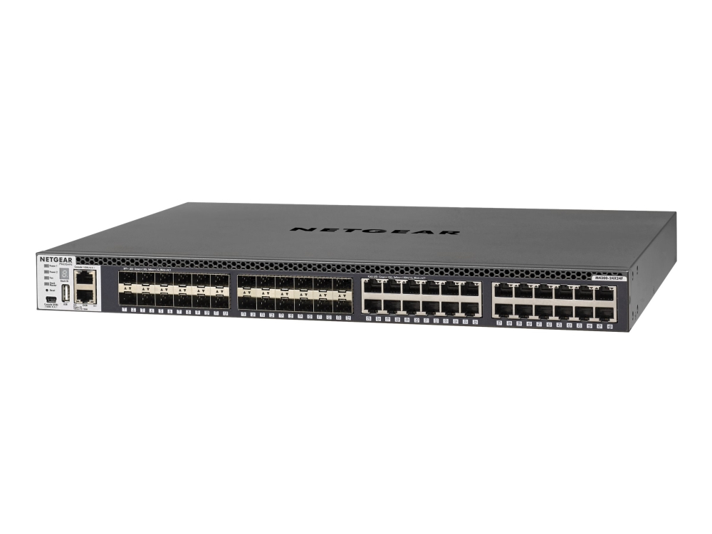 Netgear M4300-24X24f - Switch - L3 - Managed - 24 X 10/100/1000/10000 + 24 X 10 Gigabit Sfp+ - Luftstrom Von Vorne Nach Hinten - Standmontage Möglich
