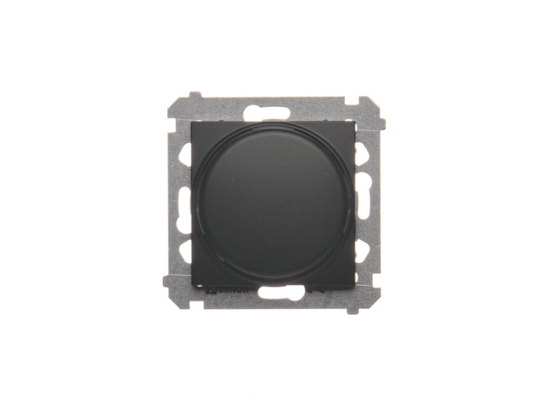 Kontakt-Simon Simon 54 dreje­dæmper til LED 230 V (modul) 2–250 W sort mat, max 10 LED-lyskilder DS9L.01/49