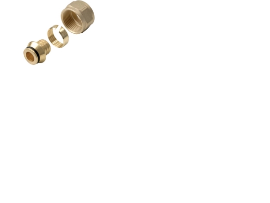 Wavin ø15 x 2,5 mm Pex kobling - ø15 x 2,5 mm Pex koblingssæt 3/4 | VVS Artiklar - Uppvärmning - Golvvärme | GameStuff