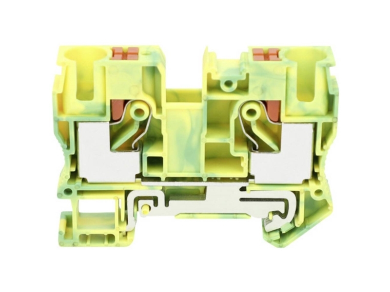 Tru Components Tc-Jpt10-Pe Durchgangsklemme 10,2 Mm Längsanschluss Polzahl: 2 (0,5 Mm² / 10 Mm²) Grün/Gelb 1 Stk.