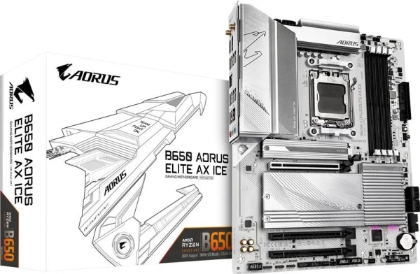 Gigabyte B650 A Elite Ax Ice - Motherboard - Atx - Sockel Am5 - Amd B650 Chipsatz - Usb 3.2 Gen 1, Usb 3.2 Gen 2, Usb-C 3.2 Gen2 - 2.5 Gigabit Lan -