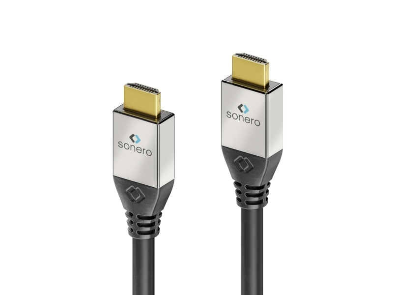 sonero S-HC000-015, 1,5 m, HDMI Type A (Standard), HDMI Type A (Standard), 3D, 18 Gbit/sek, Sort