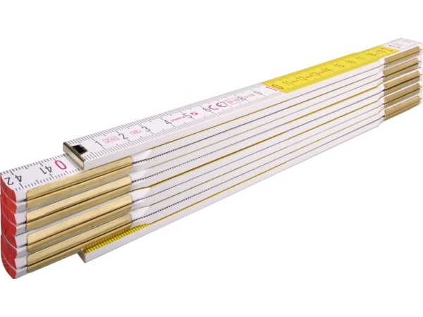 Stabila Folding Rule 2M Stabila 617 Beech, White-Yellow, 10 Section