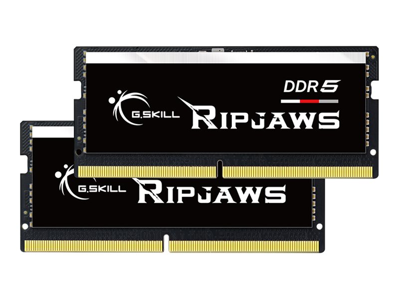 G.Skill Ripjaws - Ddr5 - Sæt - 64 Gb: 2 X 32 Gb - So Dimm 262-Pin - 5600 Mhz / Pc5-44800 - Cl46 - 1.1 V