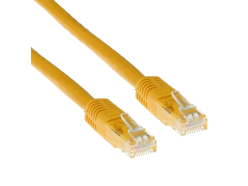 Act Yellow 0.5 Meter Lszh U/Utp Cat6a Patch Cable With Rj45 Connectors. Cat6a U/Utp Lszh Yellow 0.50M (Ib1900)
