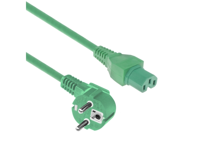 Act Ak5296 Stromkabel Grün 1,5 M Cee7/7 C15-Koppler (Ak5296)
