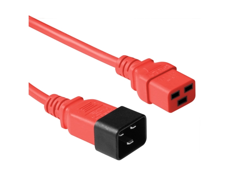 Advanced Cable Technology C19 - C20 - 1.80M 1.8M C19-Koppler C20-Koppler Rot Stromkabel (Ak5090)