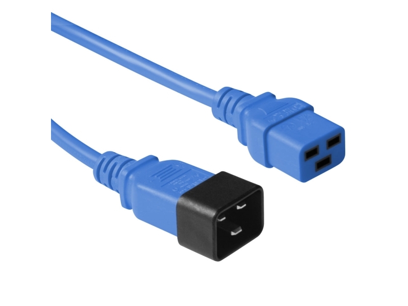 Advanced Cable Technology C19 - C20 - 1.80M 1.8M C19-Koppler C20-Koppler Blau Stromkabel (Ak5094)