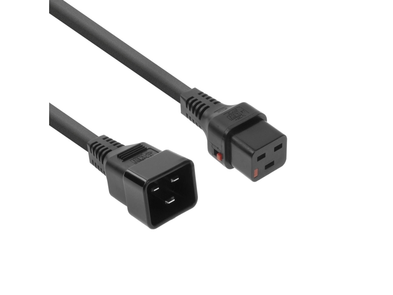 Act Powercord C19 Iec Lock - C20 Black 2 M, Pc1285