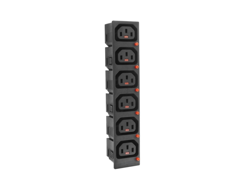 Act C13 Iec Lock Net Entree (6X Outlet) - Black, Pa135015bk6 (Stf076)